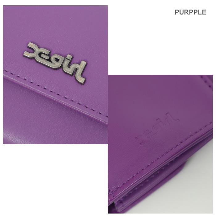 X-girl（エックスガール） MILLS LOGO FAUX LEATHER MINI WALLET