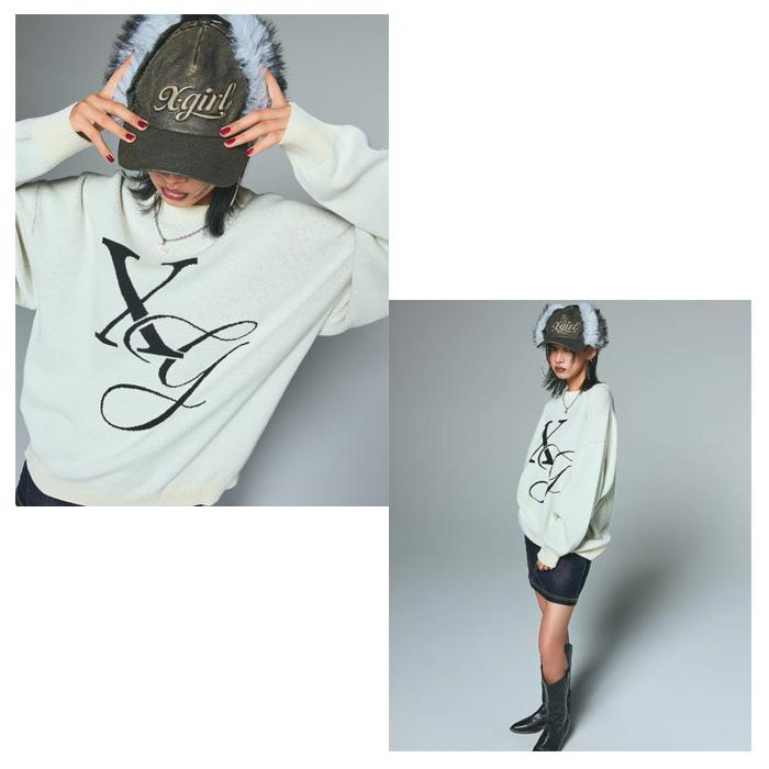 X-girl（エックスガール） SALE X-girl XG MONOGRAM LOGO JACQUARD