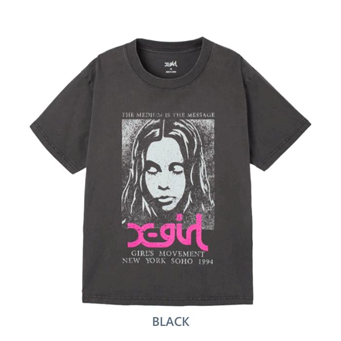 美品　X-girl FACE TWILL SHIRT X-girl（エックスガール）の「TWILL FACE EMBROIDERY S/S SHIRT