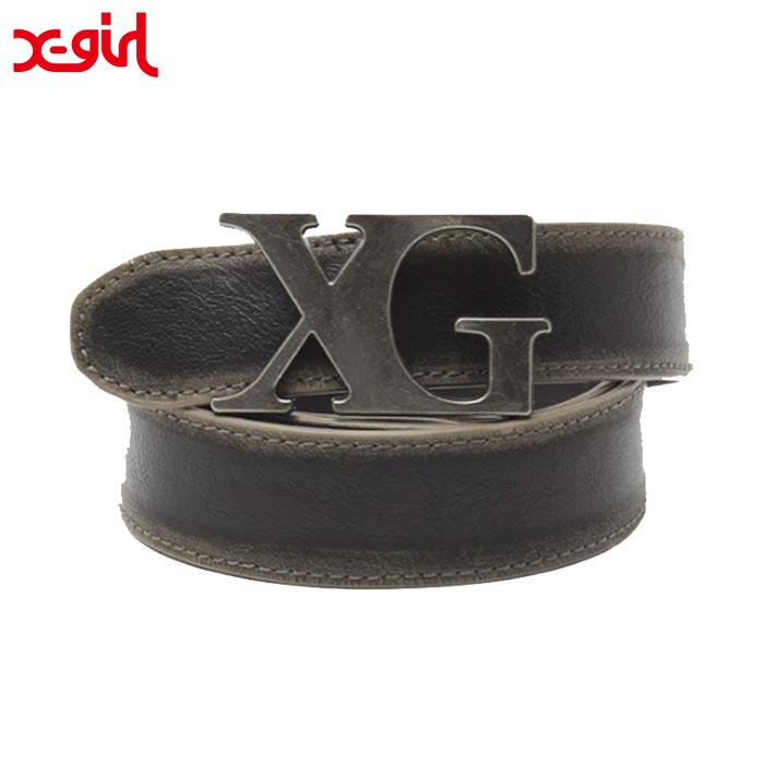 X-girl（エックスガール） XG EMBLEM CLASP FAUX LEATHER BELT