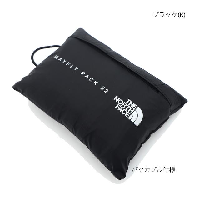 THE NORTH FACE MAYFLY PACK 22 NM62376 メイフライパック22 黒 グレー リュックサック コンパクト 軽量 サブバッグ 旅行 ザ・ノース・フェイス 正規取扱店 | THE NORTH FACE | 10