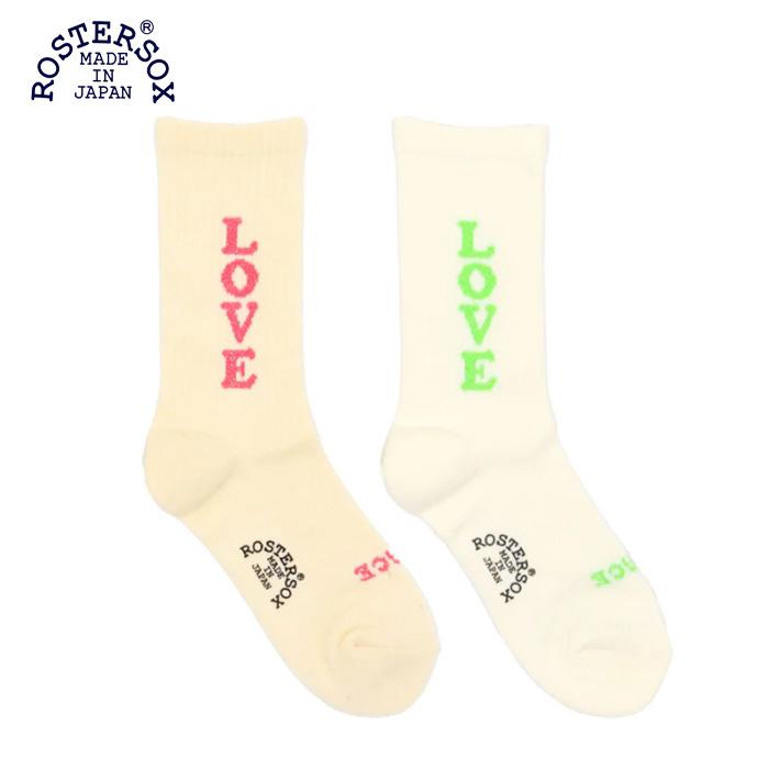 ROSTER SOX（ロスターソックス） LOVE RS-422 GreeN|Pink ラブ 靴下