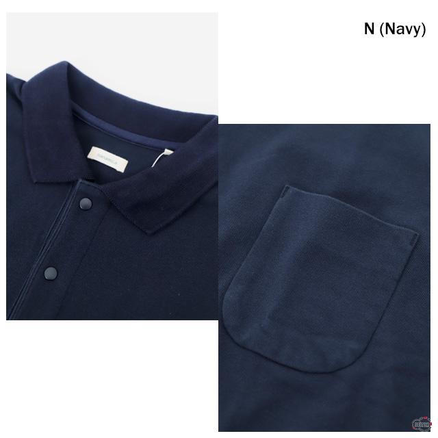 nanamica ナナミカ　長袖ポロシャツ　ブラック XS nanamica（ナナミカ）ポロシャツ 黒 サイズ:S メンズ/2200680065063