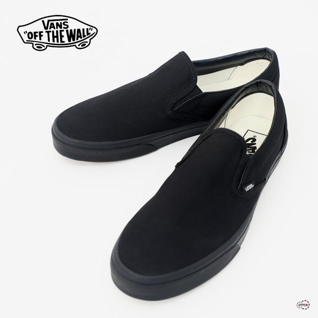 VANS（ヴァンズ） Ua Classic Slip-Onl VN000EYEBKA Black/Black 