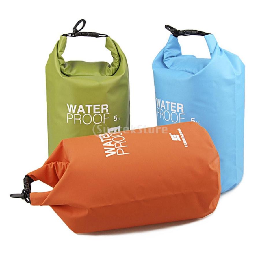 5L 防水アウトドアードライバッグ ドライチューブ  袋 バッグ 濡れ物入れ サーフィン ダイビング ウェットスーツ ウォータープロテクトバッグ (オレンジ)｜stk-shop｜06
