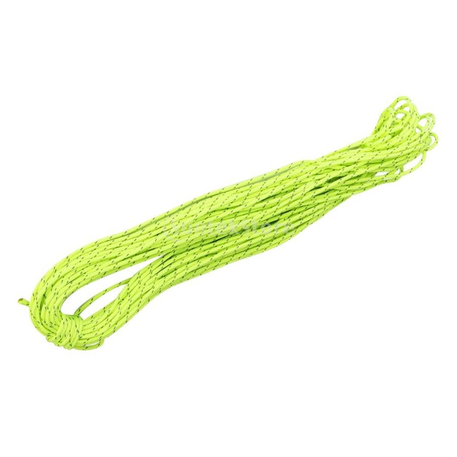 ナイロン製 アウトドア テント用 蓄光ロープ 夜光ロープ 長さ20m