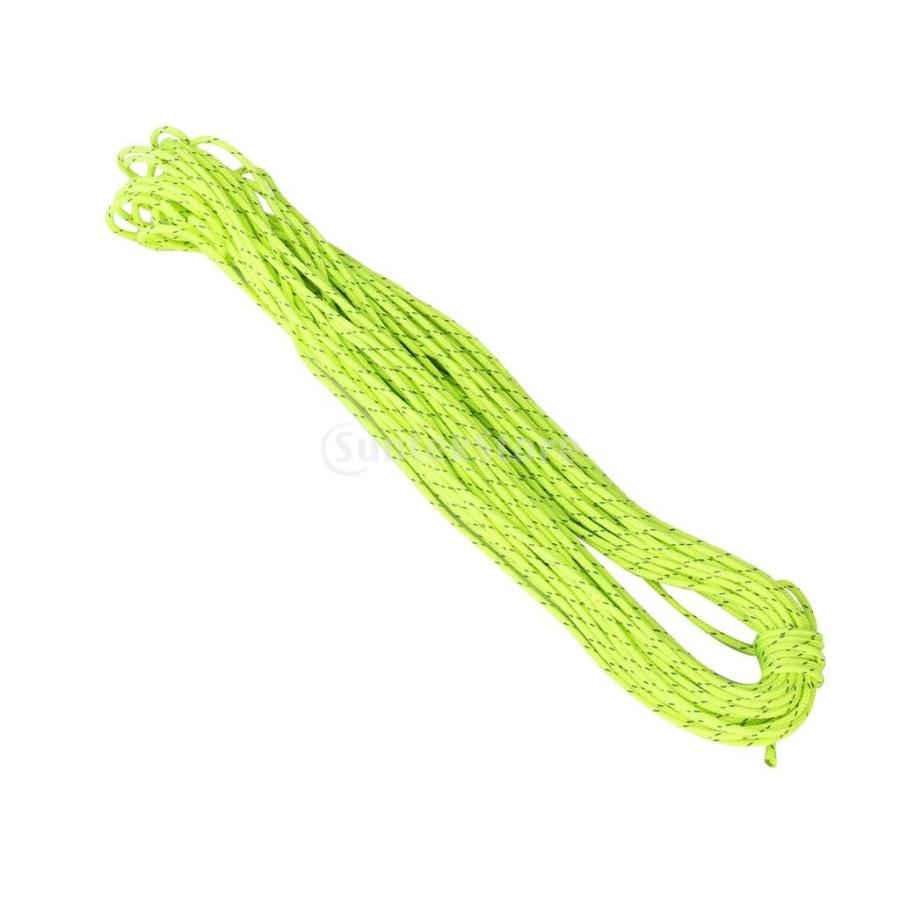 ナイロン製 アウトドア テント用 蓄光ロープ グリーン 夜光ロープ 倉 長さm
