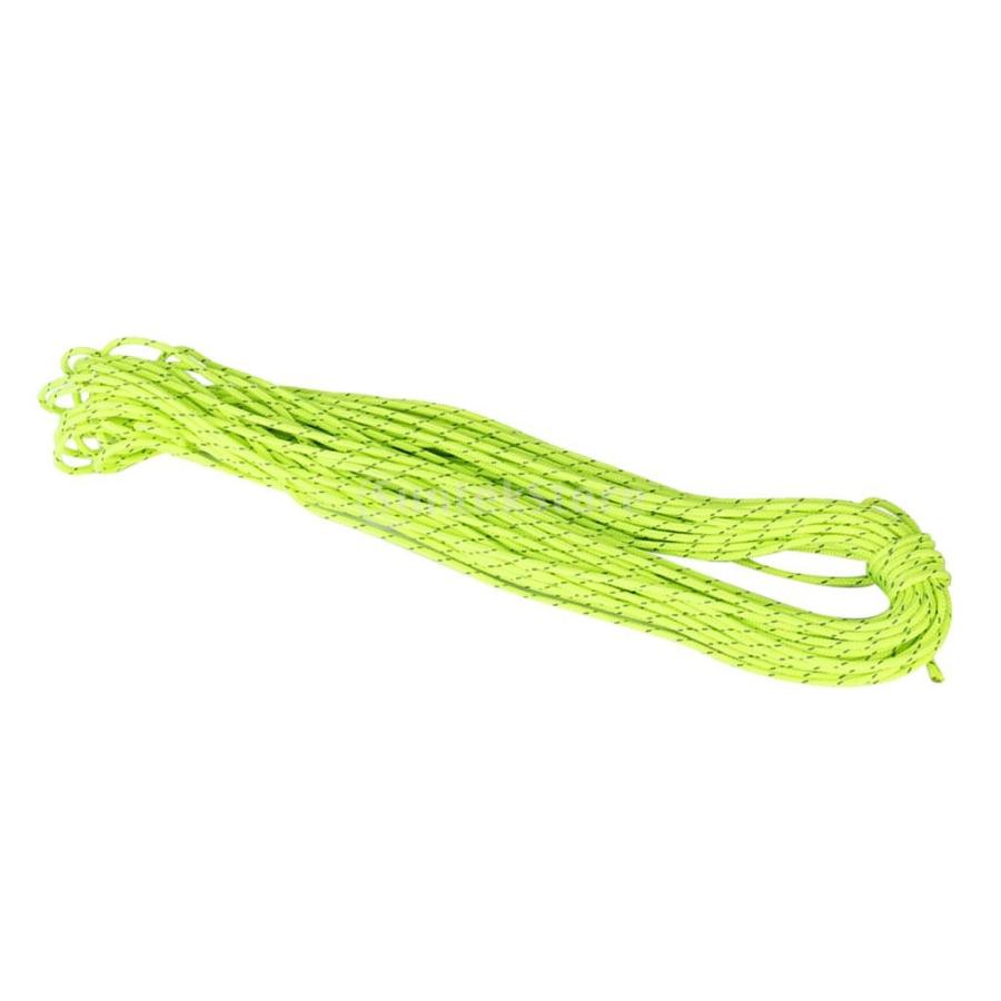 ナイロン製 アウトドア テント用 蓄光ロープ グリーン 夜光ロープ 倉 長さm