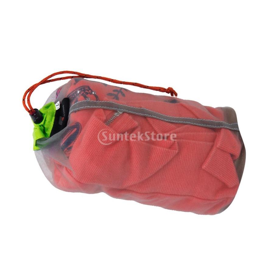 メッシュ袋 巾着 収納袋 ハンドバッグ 耐久性 メッシュバッグ 洗濯可 吊るしておく 旅行 キャンプ ハイキング 5サイズ-L｜stk-shop｜16