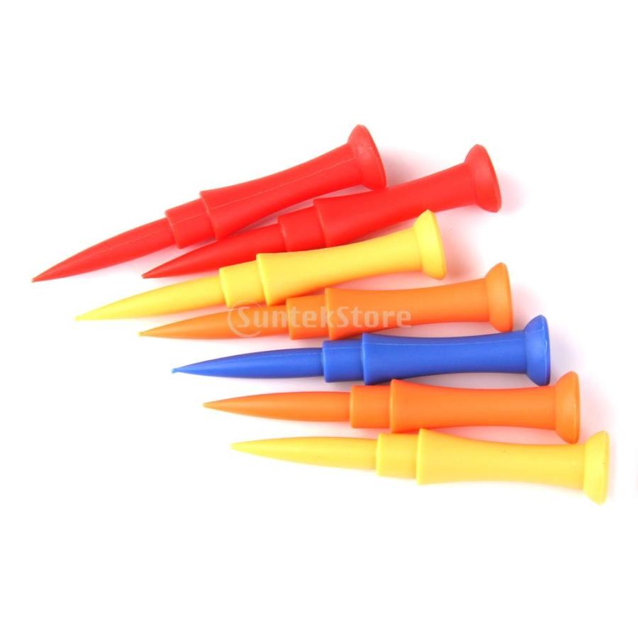 ゴルフ用 プラスチック製 ティー 75mm (カラフル) 100本 : STKショップ
