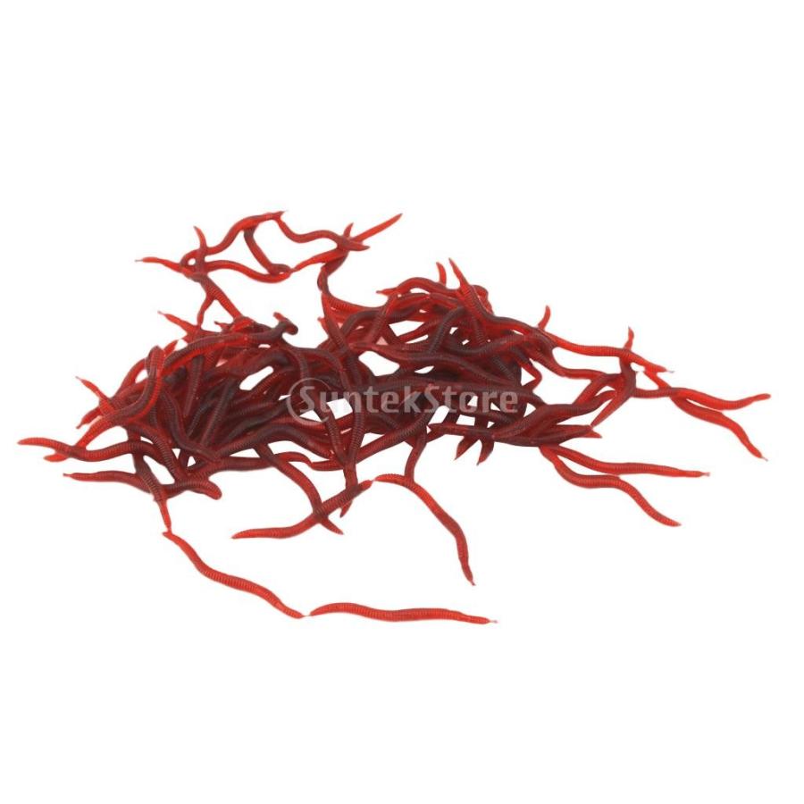 ノーブランド品 100本 赤い 柔らかい ミミズ 釣り ベイトワームルアークランクベイトフック餌 Stkショップ 通販 Yahoo ショッピング