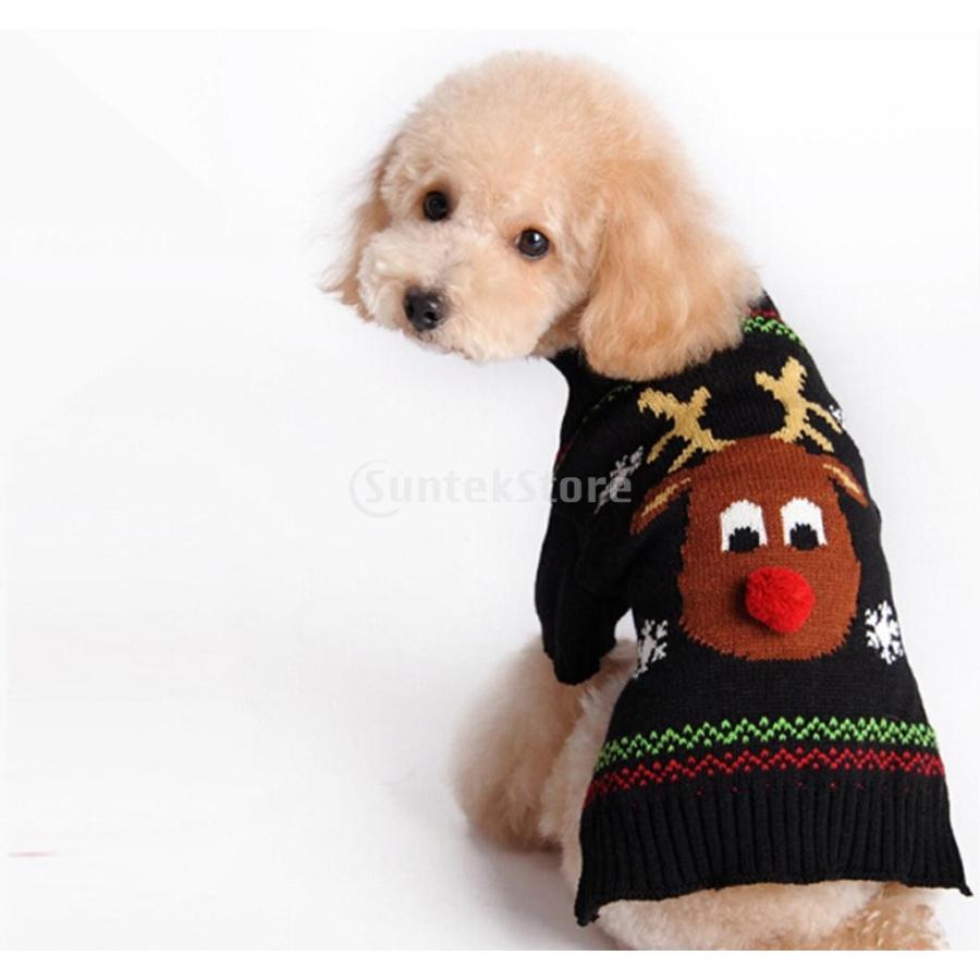 ノーブランド品クリスマス 犬の服 洋服 セーター 可愛い プレゼント タートルネック 犬用 ペット クリスマス トナカイ柄 Xxs Stkショップ 通販 Yahoo ショッピング