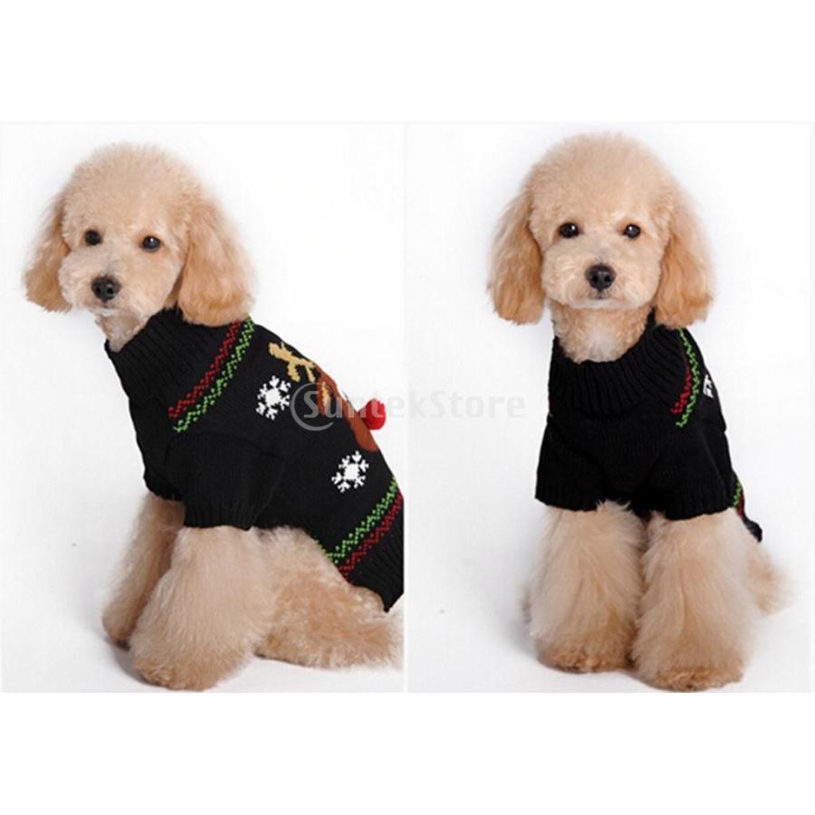 ノーブランド品クリスマス 犬の服 洋服 セーター 可愛い プレゼント タートルネック 犬用 ペット クリスマス トナカイ柄 Xxs Stkショップ 通販 Yahoo ショッピング