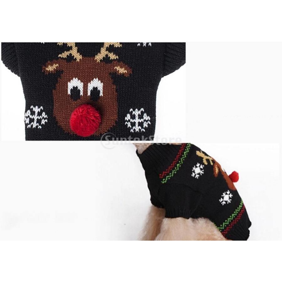 ノーブランド品クリスマス 犬の服 洋服 セーター 可愛い プレゼント タートルネック 犬用 ペット クリスマス トナカイ柄 Xxs Stkショップ 通販 Yahoo ショッピング