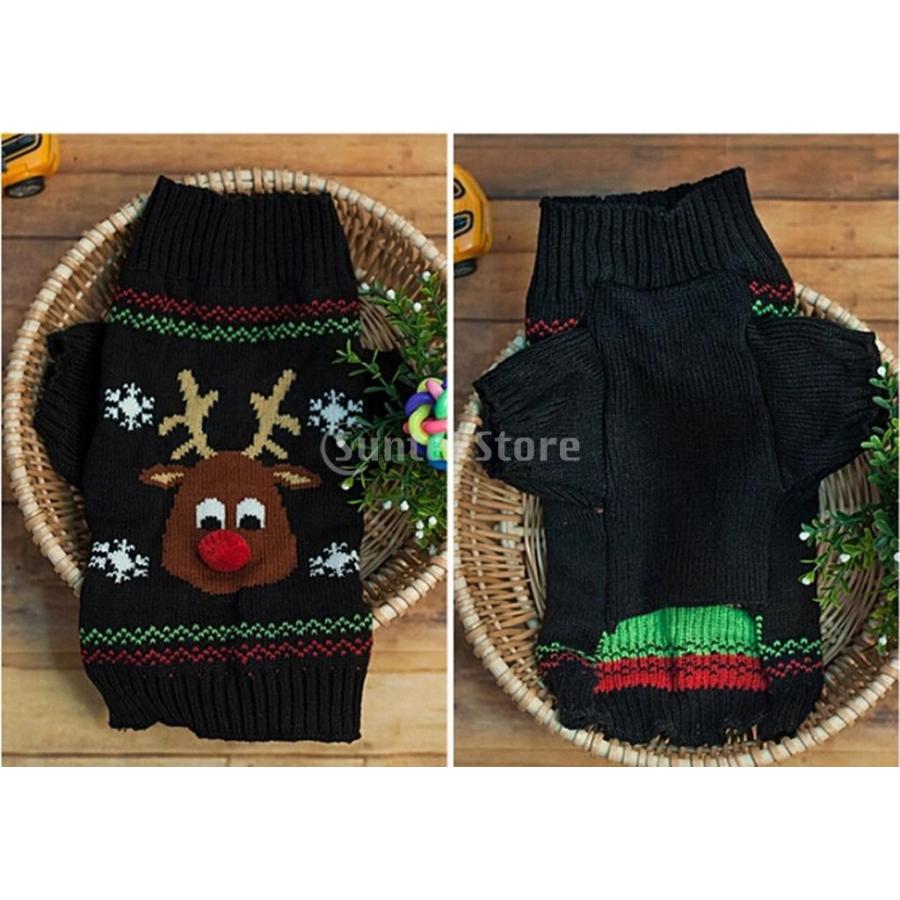 ノーブランド品クリスマス 犬の服 洋服 セーター 可愛い プレゼント タートルネック 犬用 ペット クリスマス トナカイ柄 Xxs Stkショップ 通販 Yahoo ショッピング