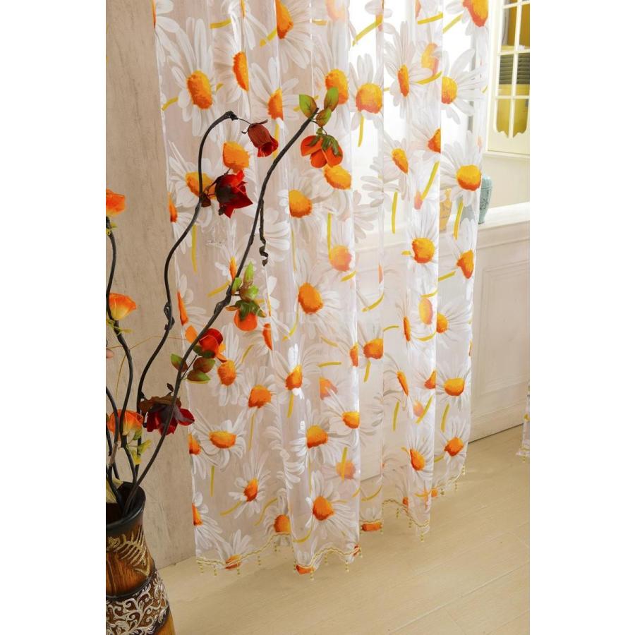 ノーブランド品ホーム 窓 ウィンドウ用 インテリア 薄手 カーテン 0 X 100cm 白とオレンジ Stkショップ 通販 Yahoo ショッピング