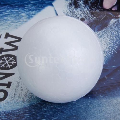 発泡ボール 工作素材 スチロール 丸球 白球 塗装可能 クリスマス飾り 手づくりベース 8cm 10個組｜stk-shop