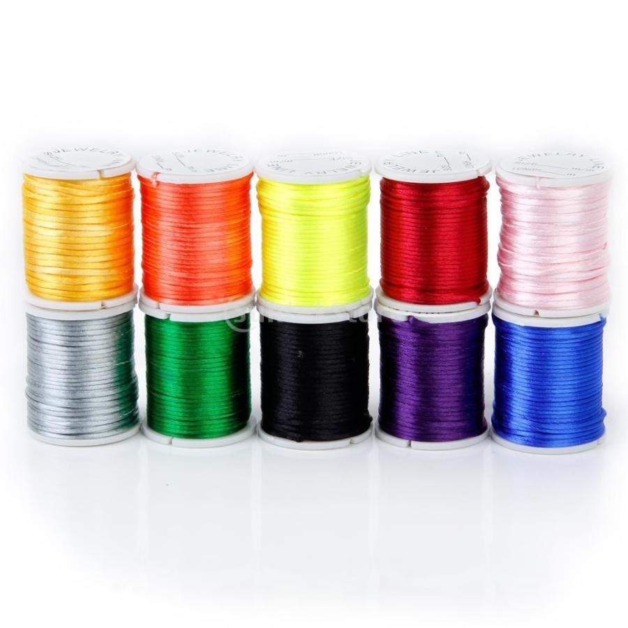 10色セット 1mm 6m ロープ 糸 紐 ネックレス・ヴレスレット用コード 