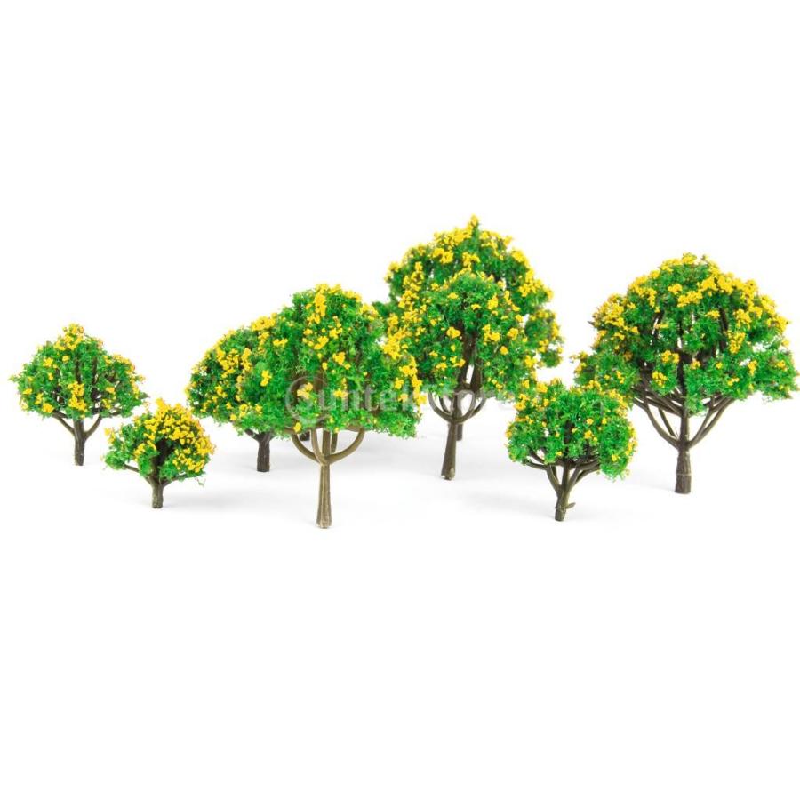 ノーブランド品 樹木 木 モデルツリー 花付 10本セット 高さ3-8cm 4色 鉄道模型 ジオラマ (No.4)｜stk-shop｜08