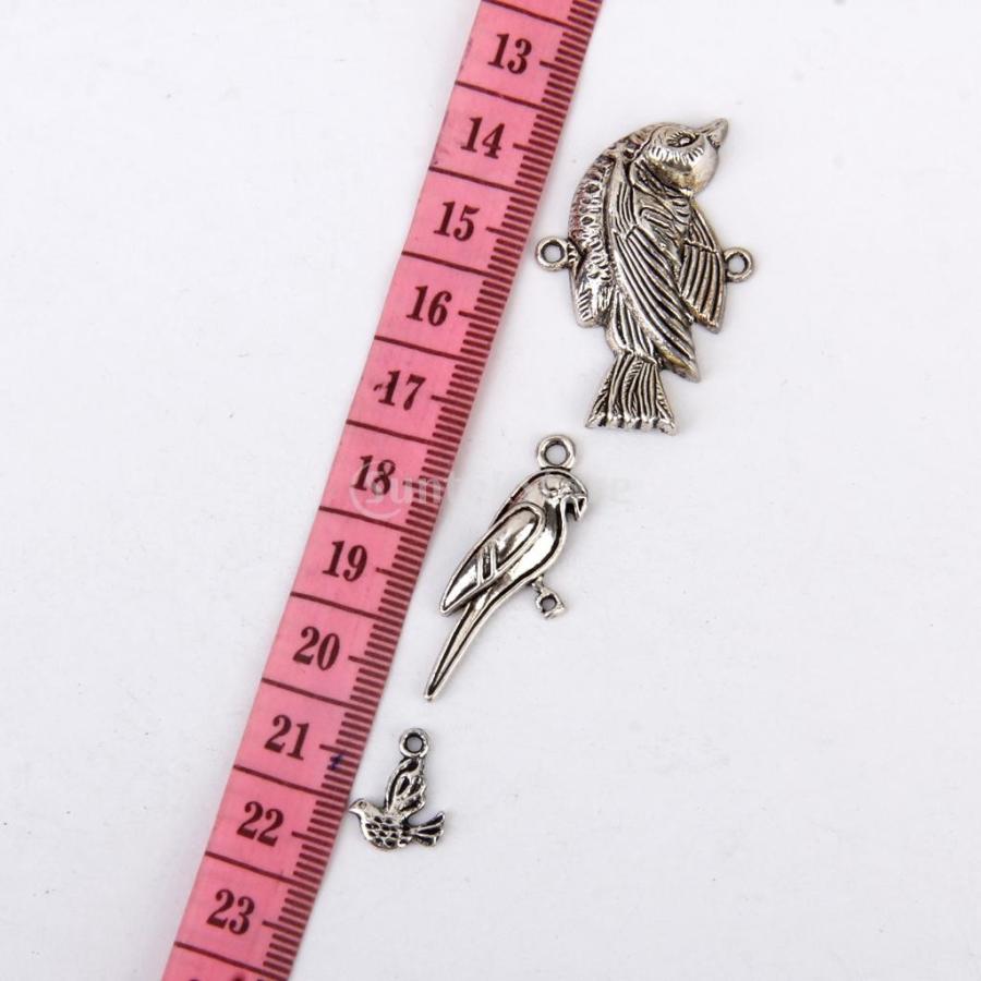 鳥 スタイル ペンダント DIY 素材 材料 飾り チャーム 混合文字 ネックレス｜stk-shop｜03