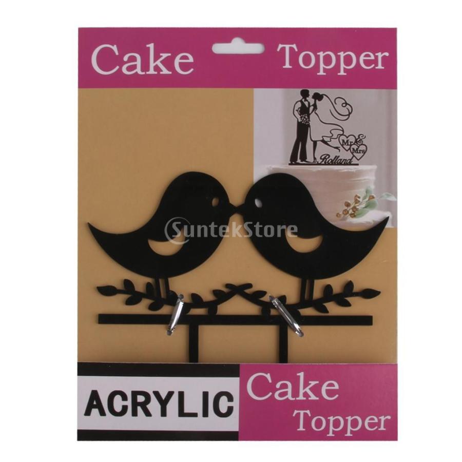 結婚式 ウェディング対応 アクリル製 ウェディングケーキ トッパー キスする小鳥型 Stkショップ 通販 Yahoo ショッピング