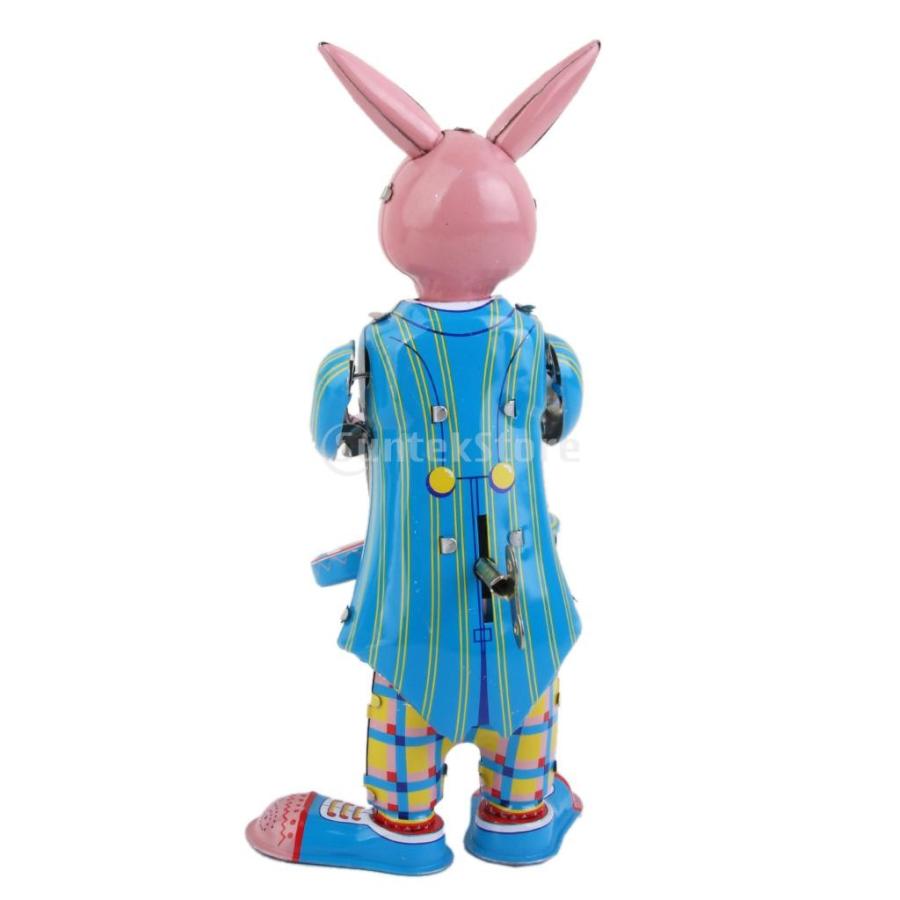 ノーブランド品 クラシック レトロ おもちゃ 玩具 コレクション 飾り 装飾 機械式 贈り物 おもちゃ ねじまき式 ぜんまい仕掛け ウサギのドラマー｜stk-shop｜06