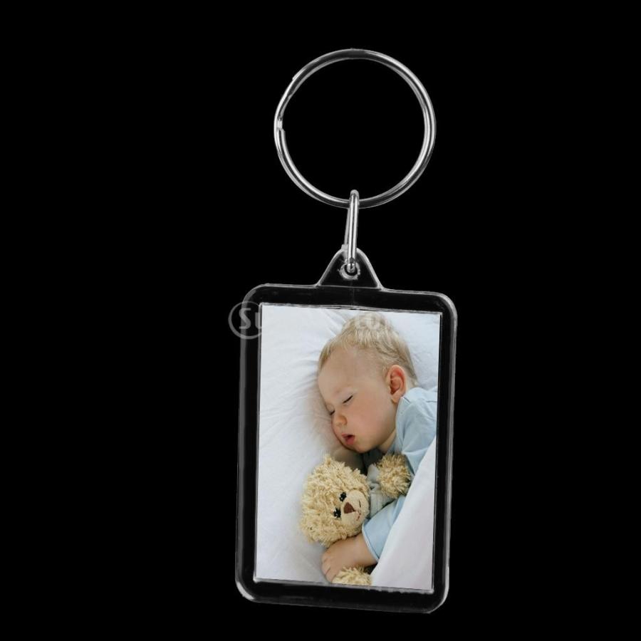 Lovoski DIY 写真キーチェーン 写真入れ キーホルダー オリジナル