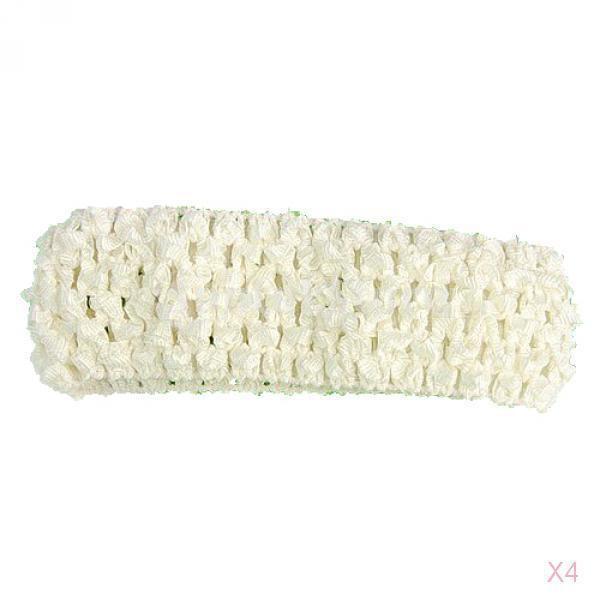 ノーブランド品 ベビー キッズ カチューシャ ヘアアクセサリー ヘアバンド 中華のおせち贈り物 通気性 髪飾り 針編み 14x4cm Diy 手作り 弾性 かわいい アイボリー