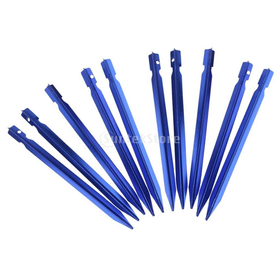 10枚のアルミニウム合金三角形の雪の砂テントペグステークス屋外キャンプ Stkショップ 通販 Yahoo ショッピング