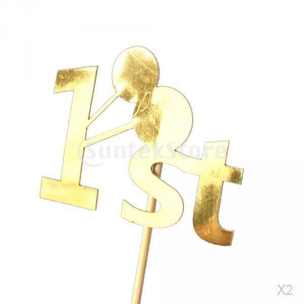 セール お買い得 40枚 赤ちゃんの誕生日 パーティー用品 カップケーキ ピックトッパー 金色 デコレーション