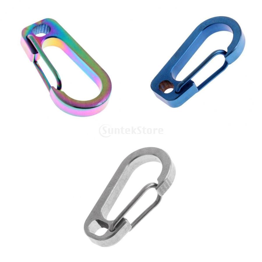3個 チタン合金 カラビナ クリップ キーホルダー クイックフック バックル アウトドアツール キャンプ ハイキング 登山用 Stkショップ 通販 Yahoo ショッピング