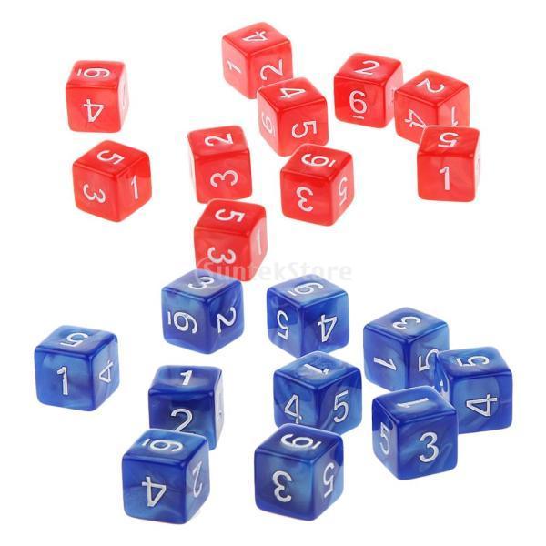 D6ダイス 6面 サイコロ 骰子 賽子 アクリル製 16mm D&D RPGゲーム用