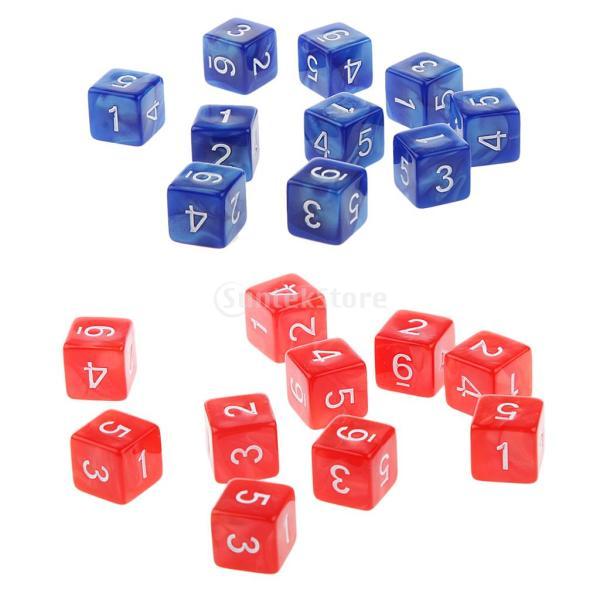 D6ダイス 6面 サイコロ 骰子 賽子 アクリル製 16mm D&D RPGゲーム用
