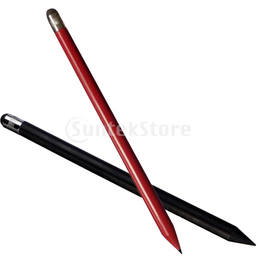 静電容量式 タッチパネル 2in1スタイラス タッチペン(2本) 鉛筆形 スマホ タブレット 赤+黒｜stk-shop｜08