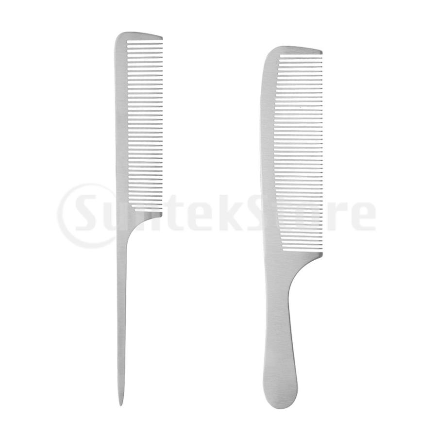 2個 ヘアブラシ ヘアスタイリング 櫛 コーム ステンレス サロン ヘアードレッシング カッティング ヘアブラシ ヘアスタイル Stkショップ 通販 Yahoo ショッピング