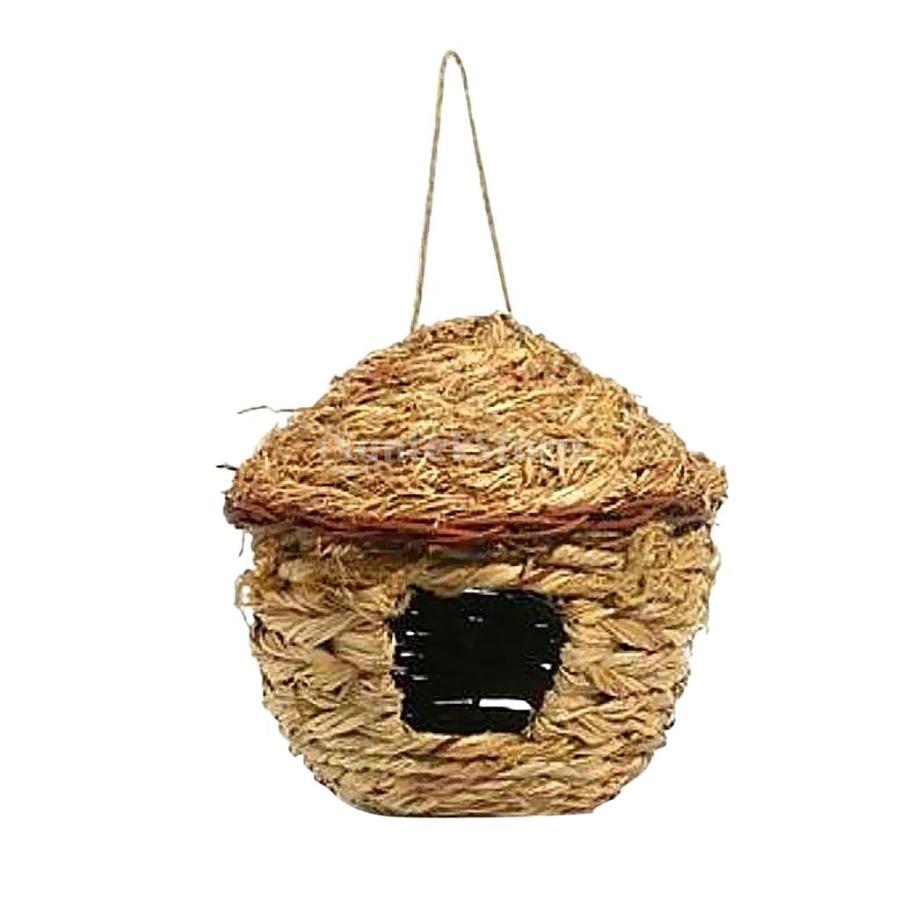 鳥の巣(3個) 収納ボックス 手作り ストロー 織り バードネスト 巣箱 インテリア 軒先 バードハウス 12cm｜stk-shop｜02