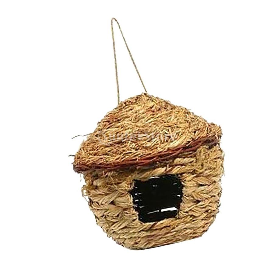 鳥の巣(3個) 収納ボックス 手作り ストロー 織り バードネスト 巣箱 インテリア 軒先 バードハウス 12cm｜stk-shop｜04