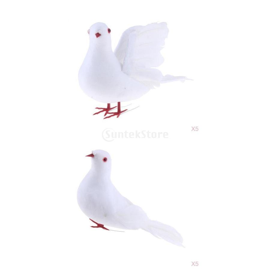 10個セット 鳥の置物 鳩 デコレーション 結婚式 装飾品 人工羽毛 フォーム ホワイト Stkショップ 通販 Yahoo ショッピング