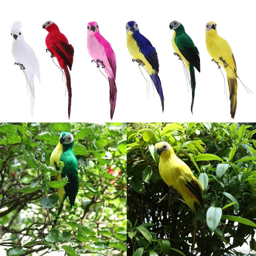 鳥の置物 人工オウム 動物モデル 現実的 ガーデン 庭の装飾 インテリア
