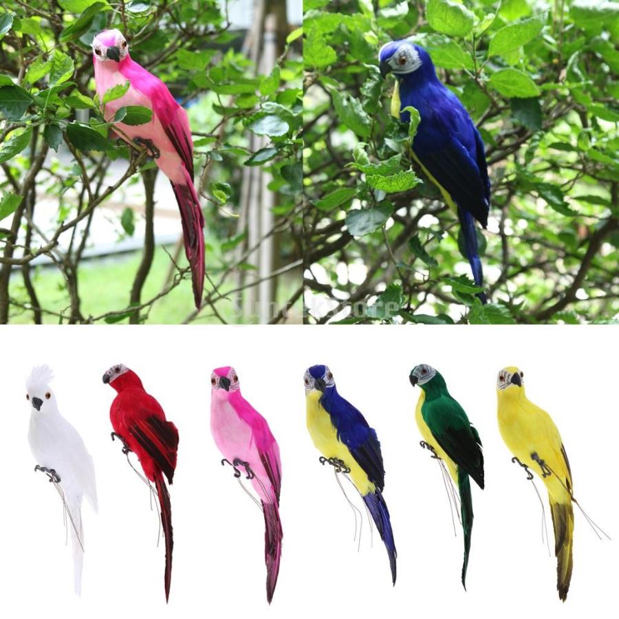 鳥の置物 人工オウム 動物モデル 現実的 ガーデン 庭の装飾 インテリア