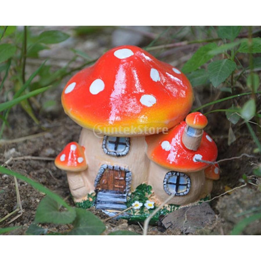 ミニチュア キノコの家 人形の家の像 妖精の庭 現実的 ガーデン テラリウム 高品質 2本 魅力的 庭 家 祭り インテリア Stkショップ 通販 Yahoo ショッピング