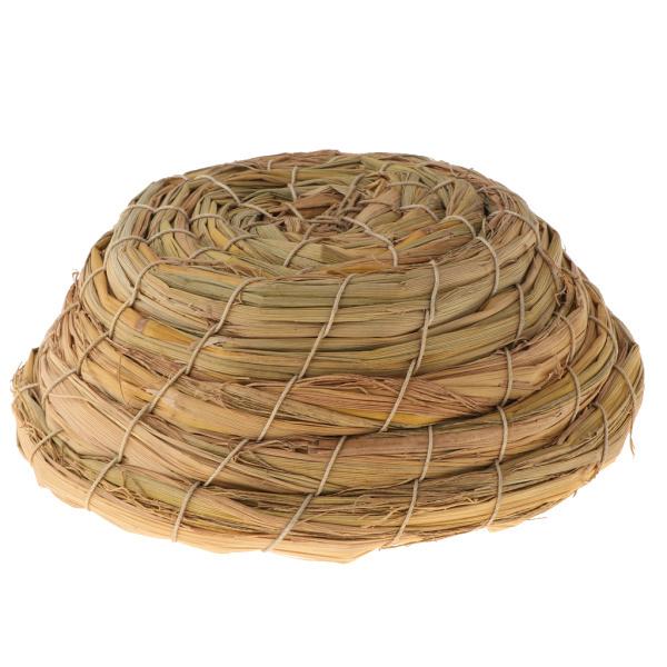 希少3ピース 個手作りの編みわらの巣の巣の巣箱オウムの巣箱 ベッドハウスハトツバメ小ペットなど 巣、巣箱