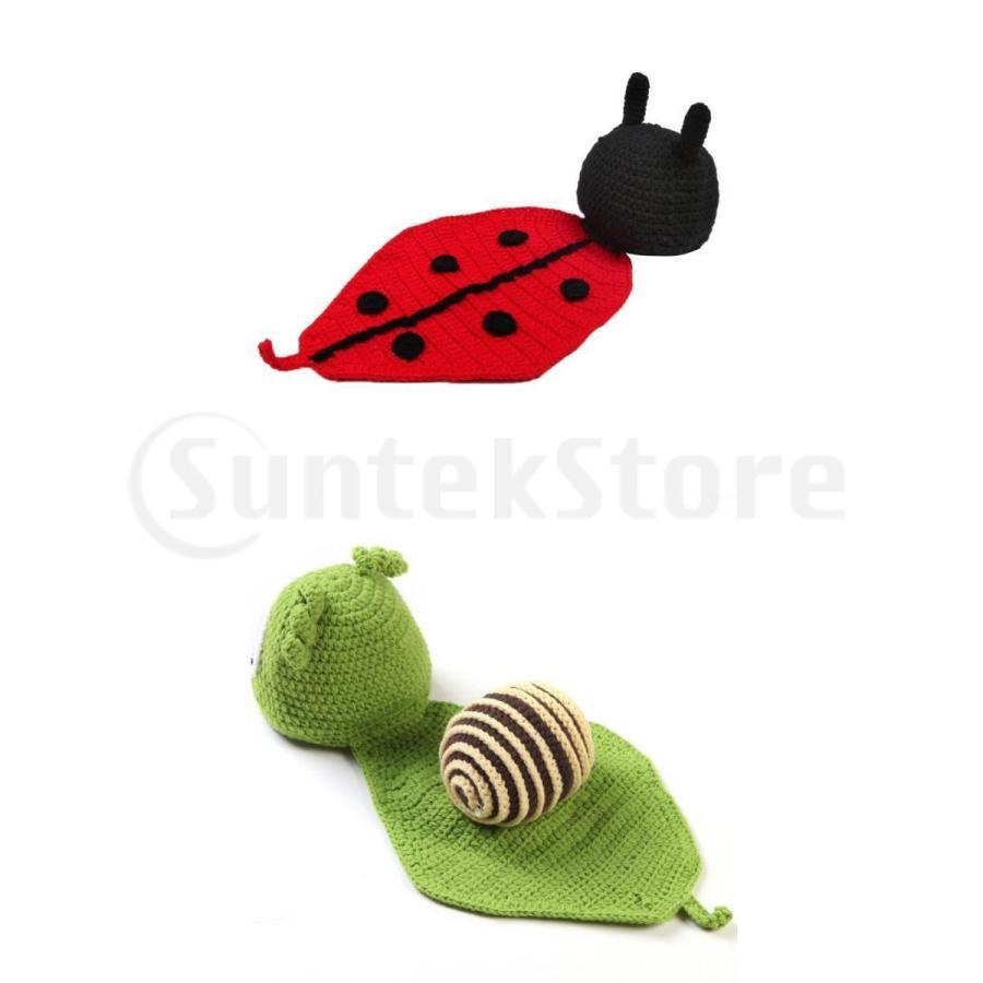 2ピース赤ちゃんカタツムリてんとう虫モデリングニットかぎ針編み服フォトプロップ衣装 Stkショップ 通販 Yahoo ショッピング