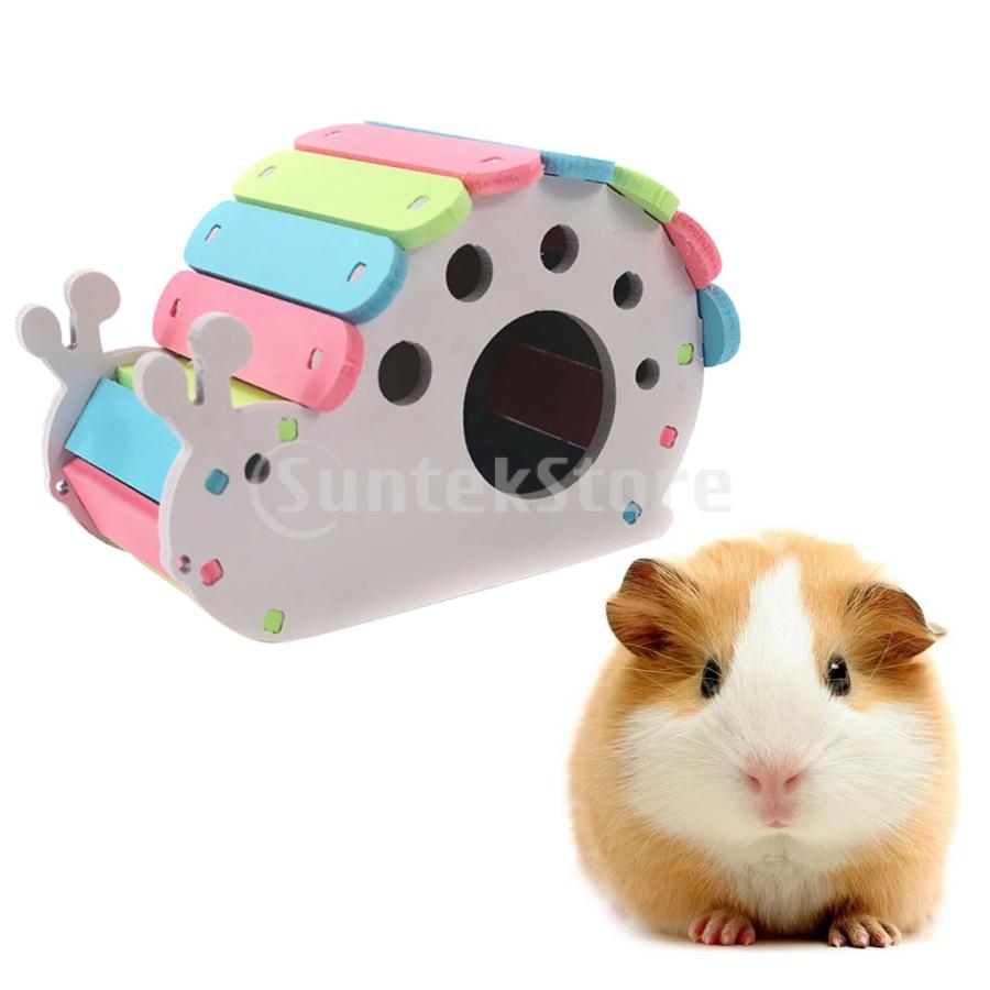 2ピースペットハムスターのおもちゃの家リスモルモットベッド小動物ヴィラ Stkショップ 通販 Yahoo ショッピング