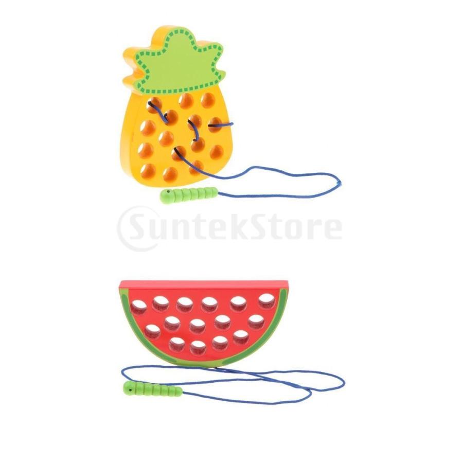 2本のモンテッソーリ木製スレッド玩具幼虫食べるフルーツゲーム Stkショップ 通販 Yahoo ショッピング