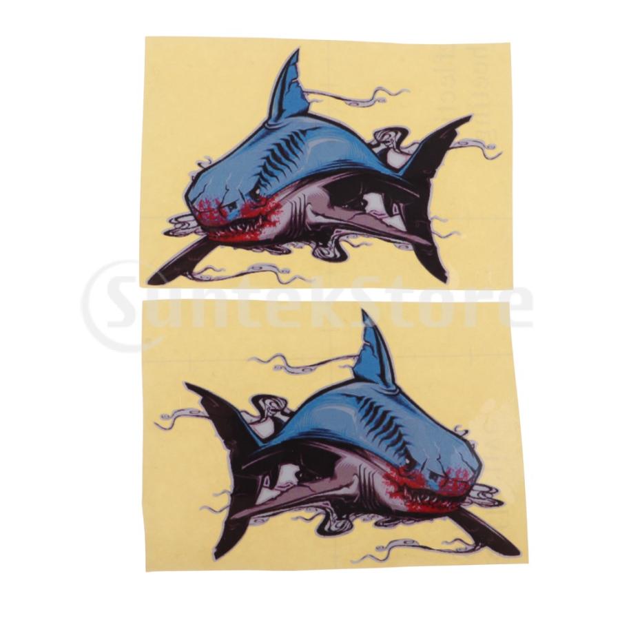 4個のカヤックデ サメの歯の口のステッカー 面白い 反射 漁船 車 バンパーなどのための素晴らしい装飾 Stkショップ 通販 Yahoo ショッピング