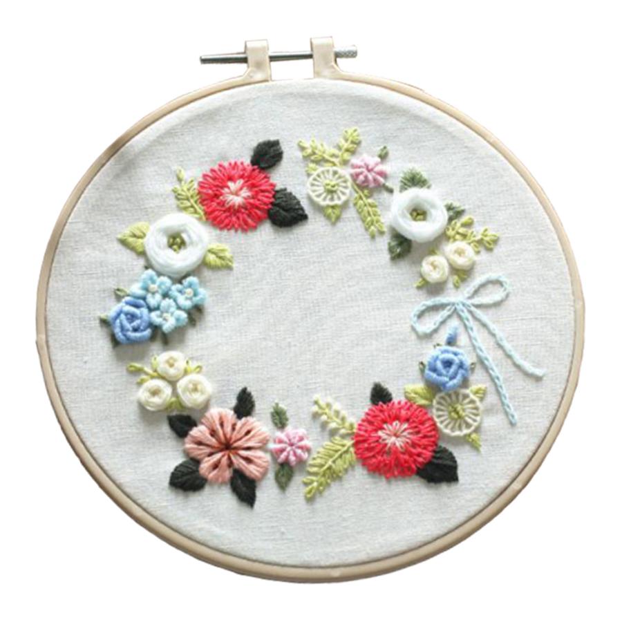 パンチニードル 刺繍スターターキット 花柄 DIYクラフト 初心者向け