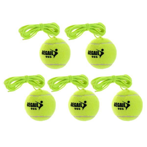 5ピース 個コードにゴム製のゴム製テニスボールに適用Tennis Trainereen