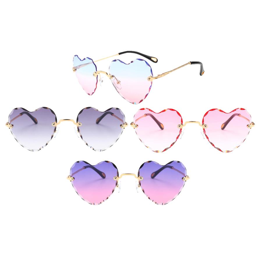 4xリースサングラス女性ハートシェイプuv400アイウェア 限定製作