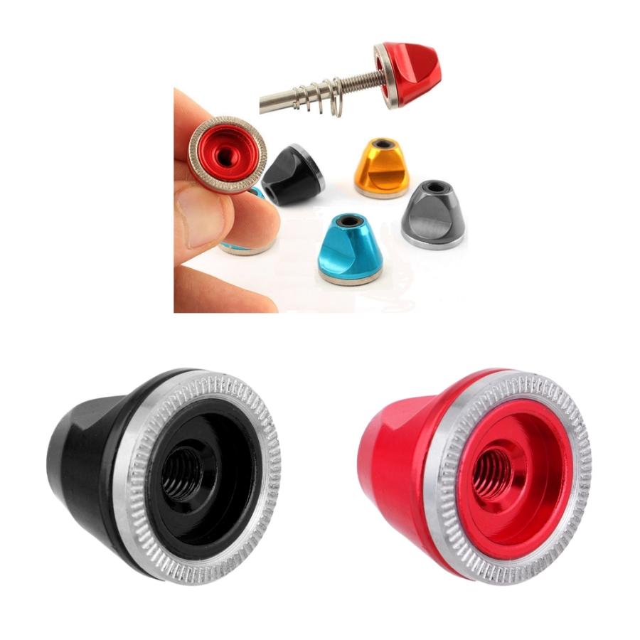 2ピース/個MTB M5ホイールハブアクスルナットアルミニウムスキュワー